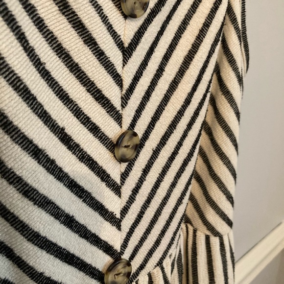 Caution to the Wind Black&White Striped Midi Dress - Picture 2 of 7